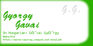 gyorgy gavai business card